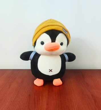Pingüino gorro mostaza