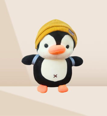 Peluche Pingüino Mostaza